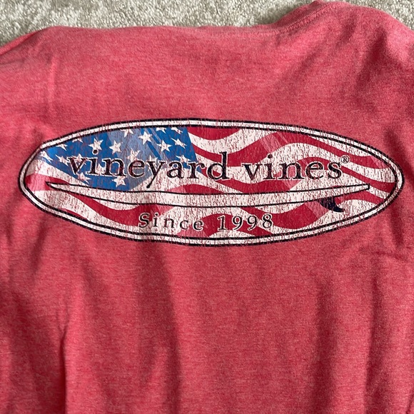 Vineyard, vines, heather red long sleeve tee size large 16 - Picture 4 of 4